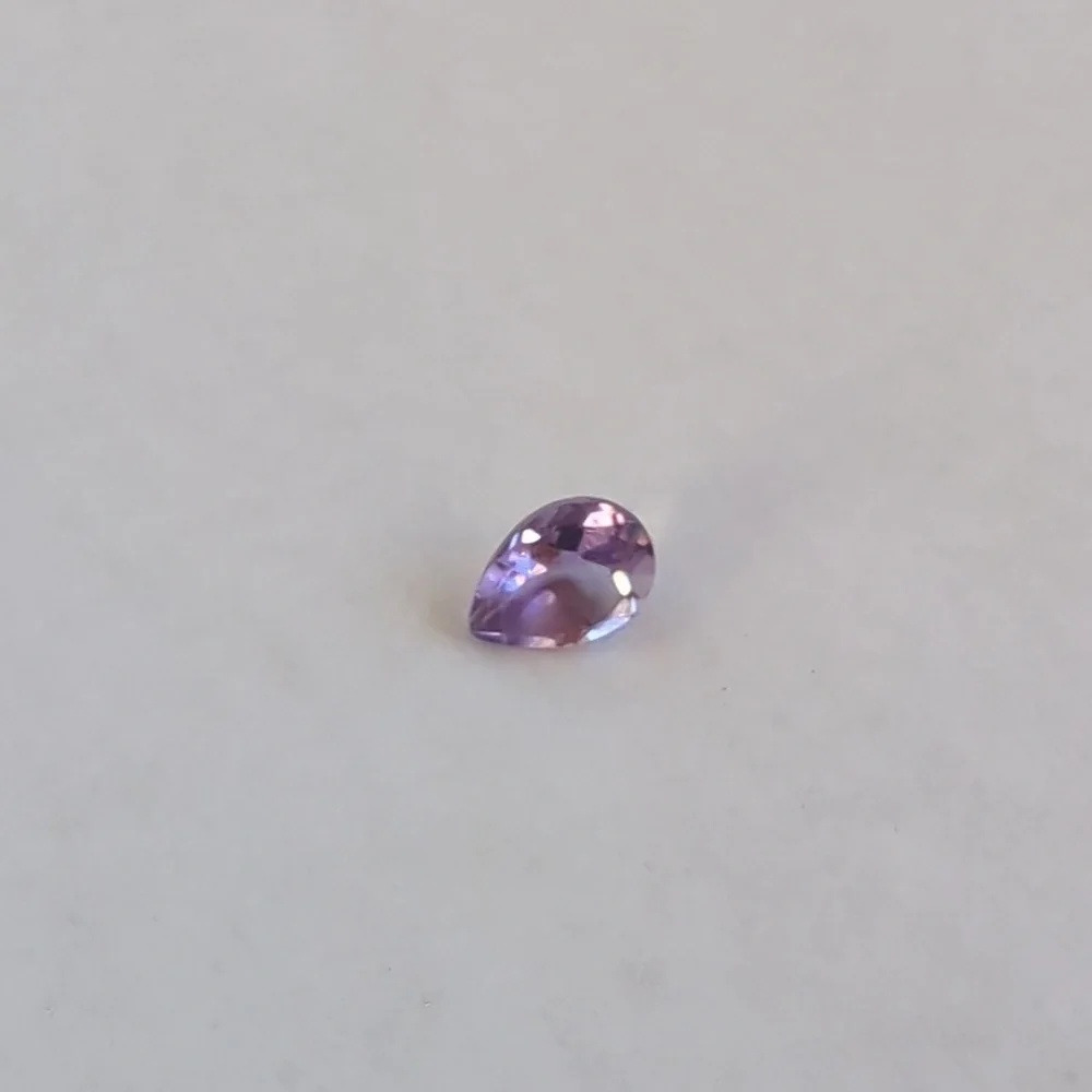 Teardrop Purple Amethyst Ring Gem for Fine Jewelry
